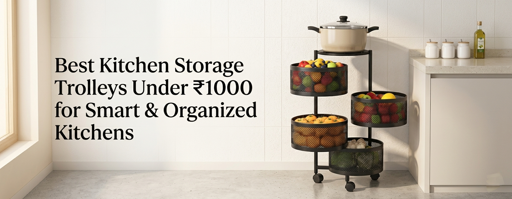 Best Kitchen Storage Trolleys Under ₹1000 for Smart & Organized Kitchens