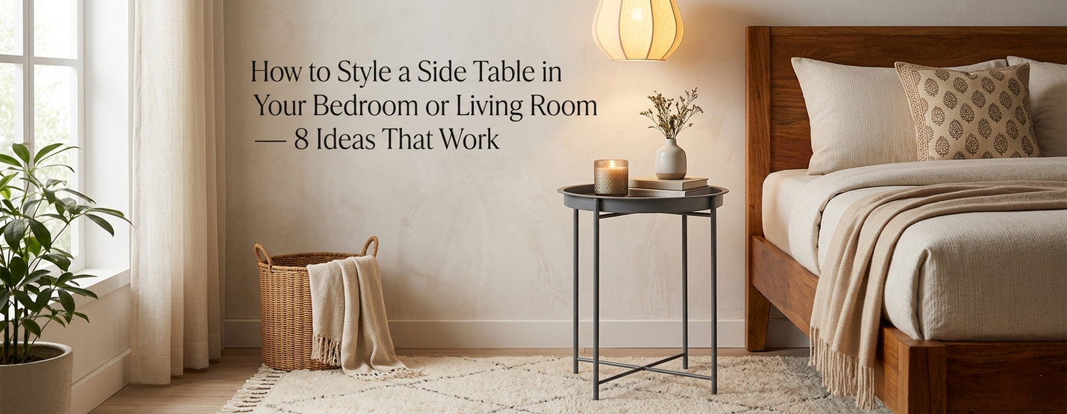 How to Style a Side Table in Your Bedroom or Living Room: 8 Ideas That Work