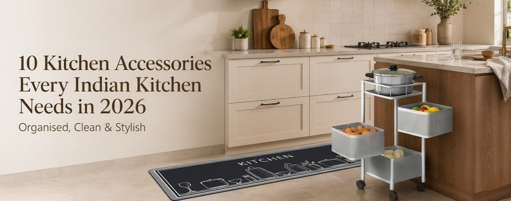 10 Kitchen Accessories Every Indian Kitchen Needs in 2026: Organised, Clean & Stylish