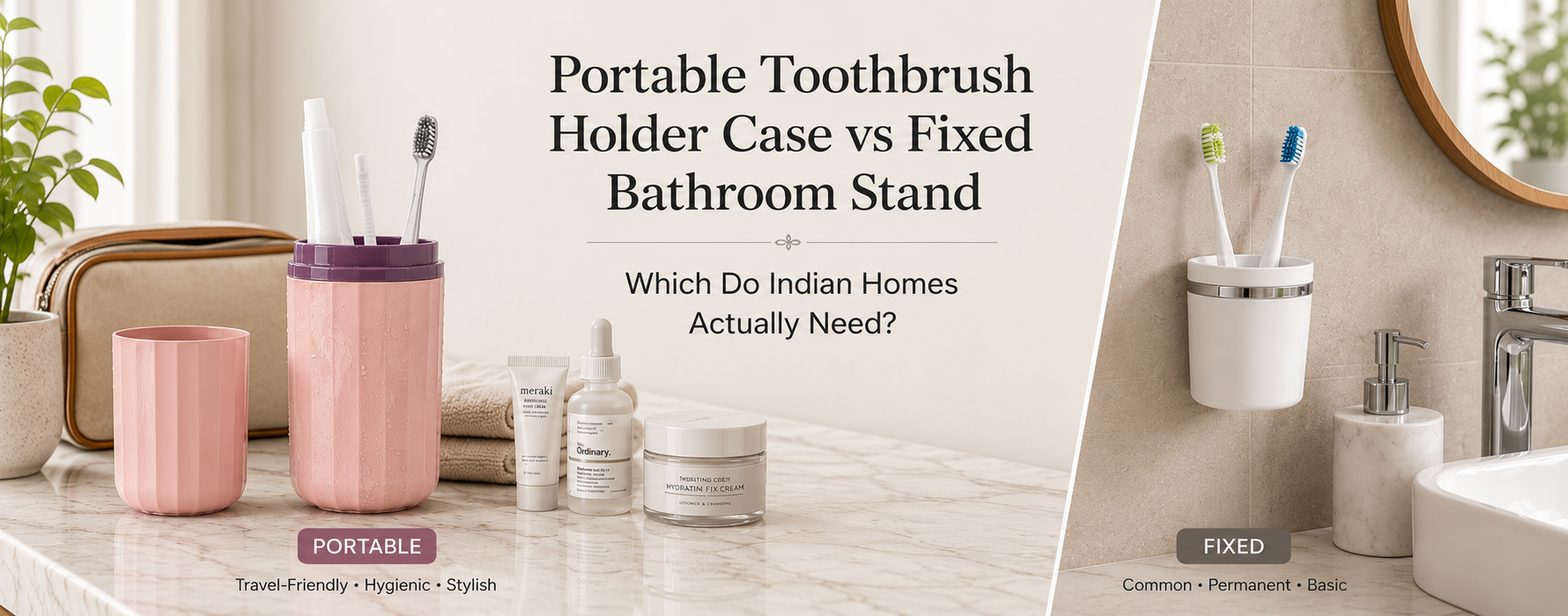 Portable Toothbrush Holder Case vs Fixed Bathroom Stand: Which Do Indian Homes Actually Need?