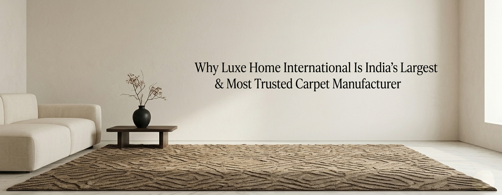 Why Luxe Home International Is India’s Largest & Most Trusted Carpet Manufacturer