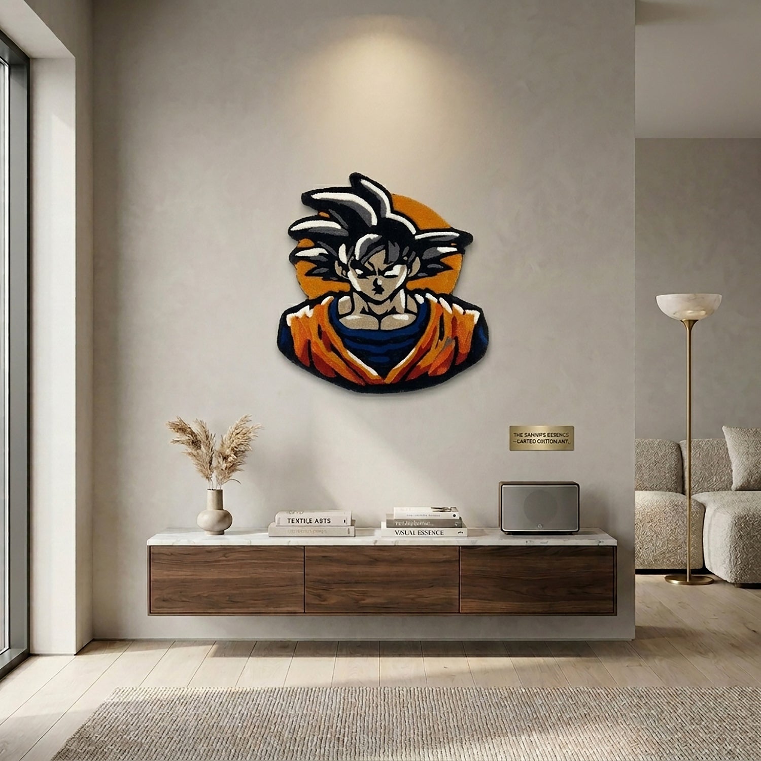Goku Character Wool Rug For Floor and Wall Carpet