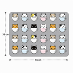Kitchen Dish Drying Mat | Cute Cat Cup Print | 35x55 cm
