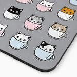Kitchen Dish Drying Mat | Cute Cat Cup Print | 35x55 cm