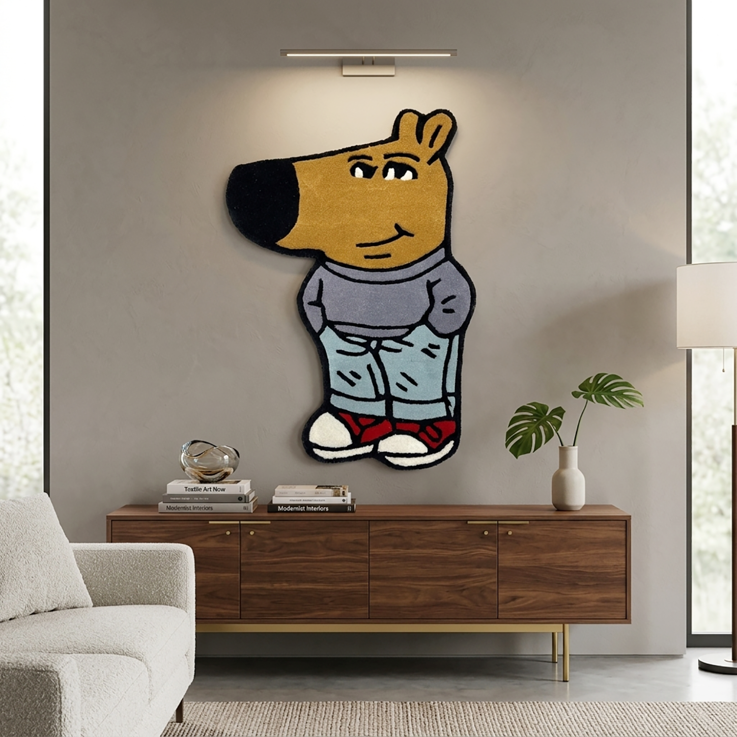 Cartoon Character Wool Rug for Floor and Wall Carpet