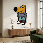 Cartoon Character Wool Rug for Floor and Wall Carpet