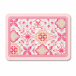 Kitchen Dish Drying Mat | Pink Floral Tile Print | 35x55 cm