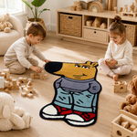Cartoon Character Wool Rug for Floor and Wall Carpet
