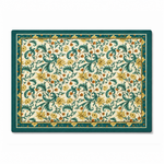 Kitchen Dish Drying Mat | Green Vintage Floral Print | 35x55 cm