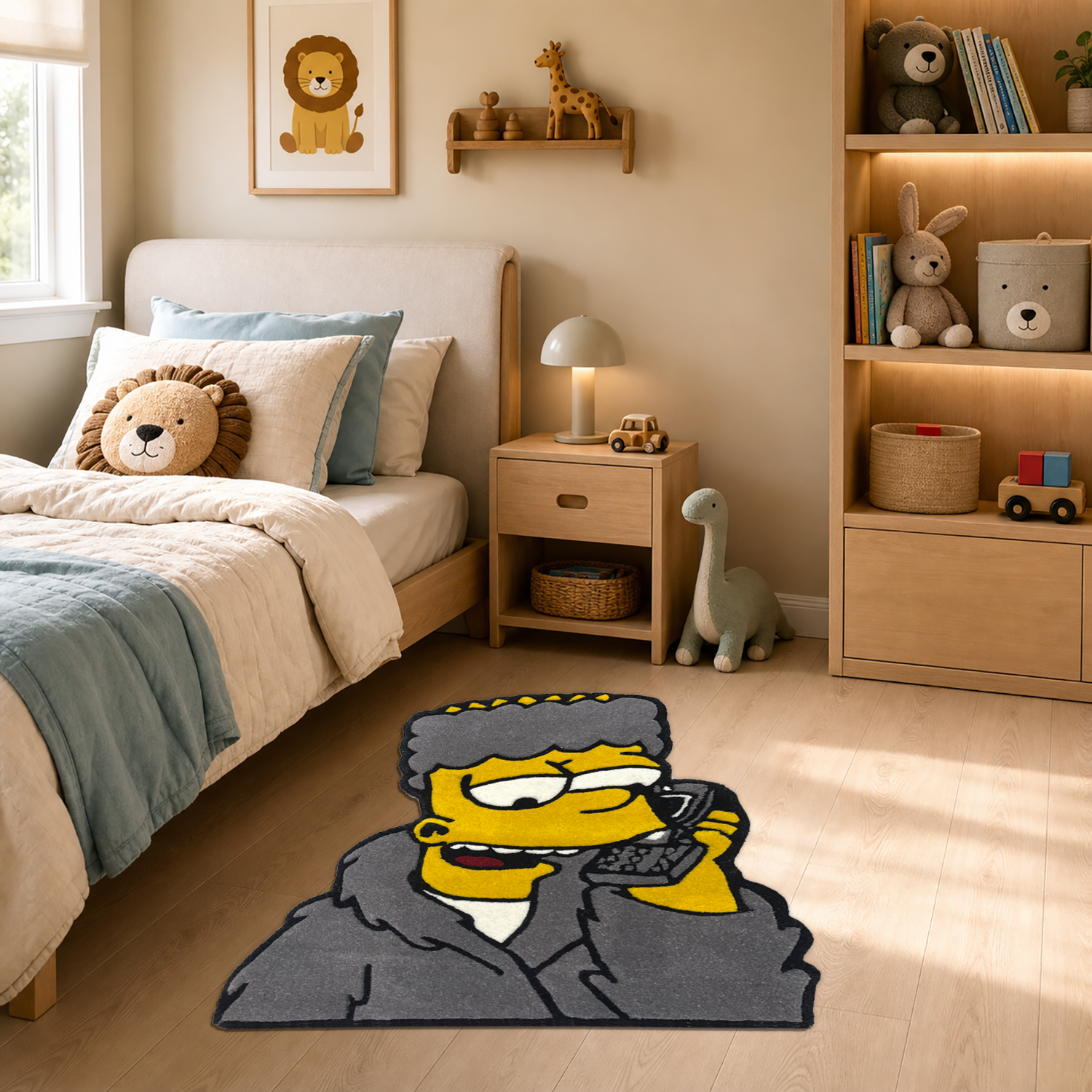 Simon Cartoon Wool Rug For Floor and Wall Rugs