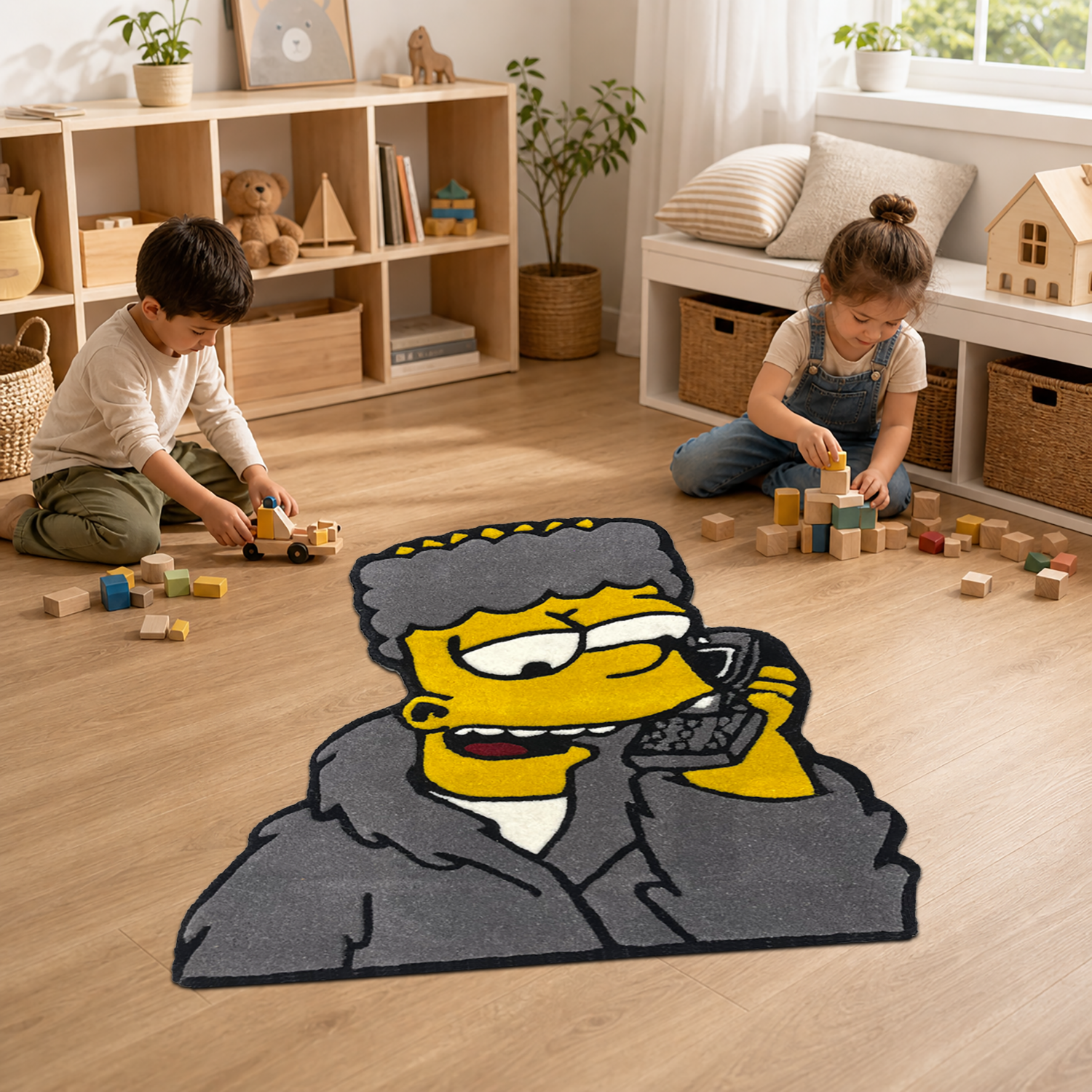 Simon Cartoon Wool Rug For Floor and Wall Rugs