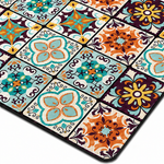 Kitchen Dish Drying Mat | Multicolor Moroccan Tile Print | 35x55 cm