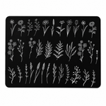 Kitchen Dish Drying Mat | Black Botanical Line Art | 35x55 cm
