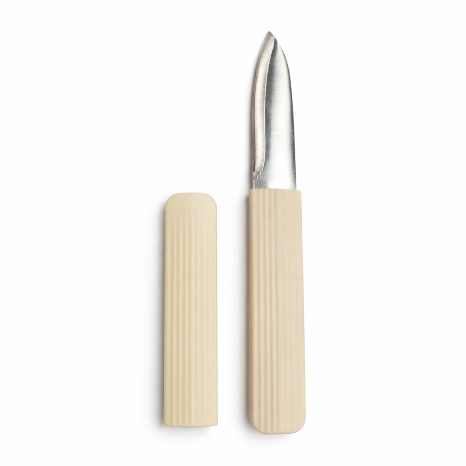 Knife For Kitchen Use Smooth Plastic With Stainless Steel Blade ( Cream 21.2.5 cm )