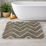 Austria Zigzag Microfiber Bath Mat (41x60cm Brown)