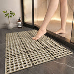 Rubber Shower Mat For Bathroom ( 40x66 Cm Taupe )