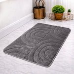Bahrain Intersect Microfiber Bath Mat (40x58cm Multi Grey)