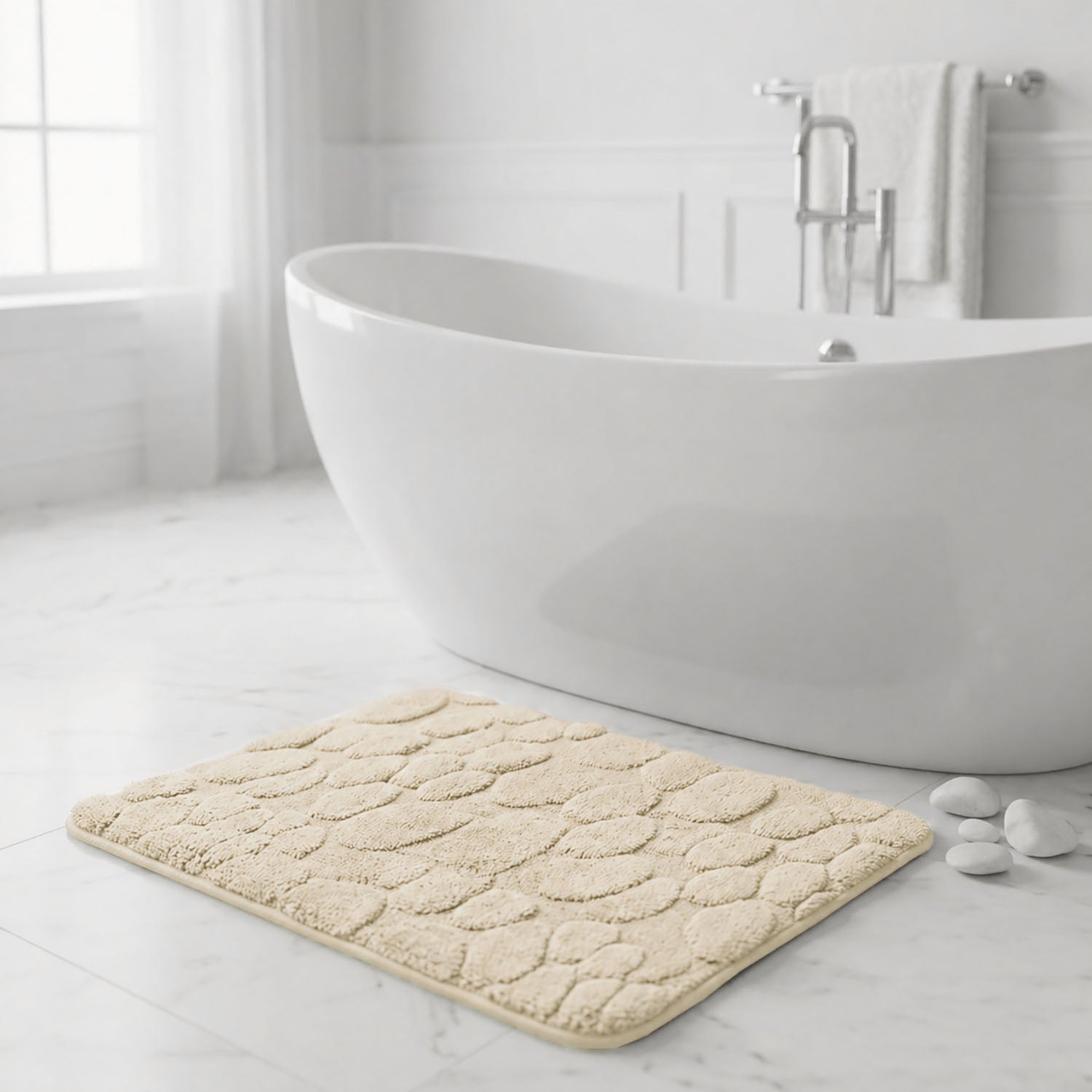 Moscow Stone Microfiber Bath Mat (38x58cm Gold)