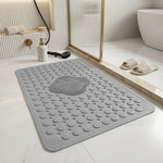 PVC Shower Mat for Bathroom Floor (40x70 cm, Grey)