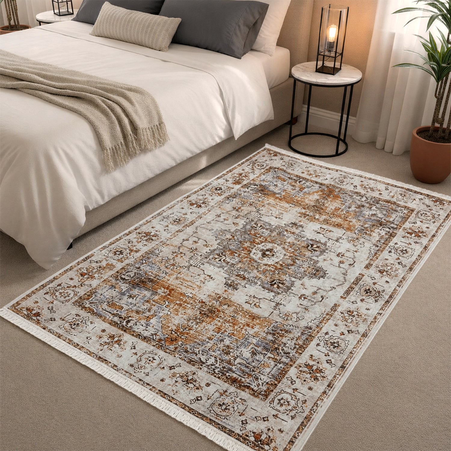 Riyasat Printed Carpet For Home And Office ( 3x5 ft, Rustic heritage )
