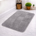 Bahrain Intersect Microfiber Bath Mat (40x58cm Grey)