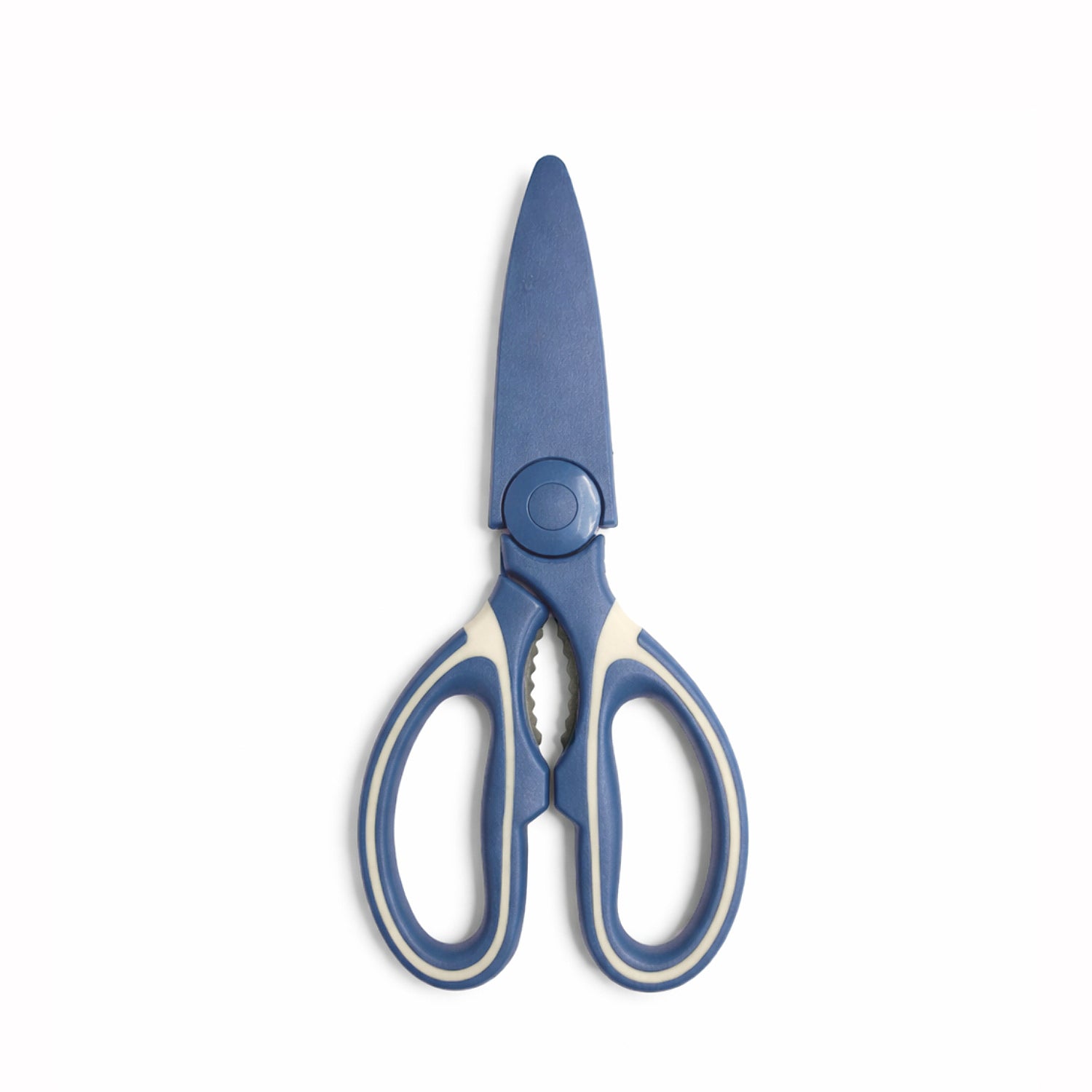 Multipurpose Kitchen Scissors Smooth Plastic Handle Heavy Duty ( Dark Blue 9x21 cm )