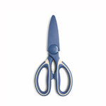 Multipurpose Kitchen Scissors Smooth Plastic Handle Heavy Duty ( Dark Blue 9x21 cm )