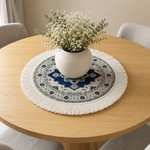 Persian Mandala Dining Table Mats ( 36x36cm, Multicolor, Set Of 2 )