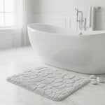 Moscow Stone Microfiber Bath Mat (38x58cm Silver)