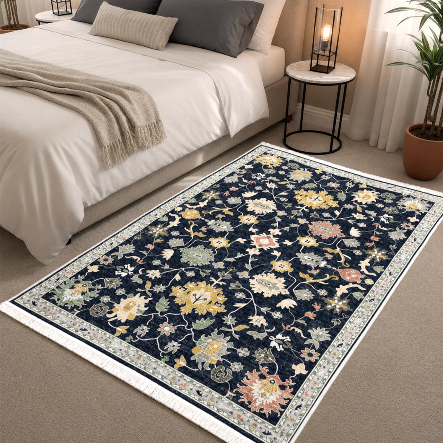 Riyasat Printed Carpet For Home And Office ( 3x5 ft, Midnight Floor )