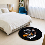 Eagle Wool Rug Tufted Decorative Accent Mat for Wall Hanging and Room Decor (24x24 cm, Black )