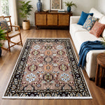 Riyasat Printed Carpet For Home And Office ( 4x6 ft, Peach Vintage )