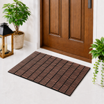 Rubber Door Mat Linear Textured ( 45x75 cm Brown )