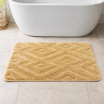 Bahrain Intersect Microfiber Bath Mat (40x58cm Gold)