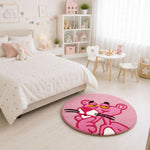 Premium Wool Tufted Rug Cartoon Character Unique Design Floor Mat For Kids Room Bedroom Home Decor High Warmth All Season (61x61 cm, Pink, Pack of 1)