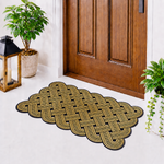 Rubber Door Mat Weave Textured ( 45x75 cm Golden )