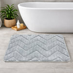 Austria Zigzag Microfiber Bath Mat (41x60cm Silver)