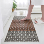 Rubber Shower Mat For Bathroom ( 37x67 Cm Brown )