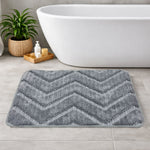 Austria Zigzag Microfiber Bath Mat (41x60cm Grey)