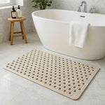 PVC Shower Mat for Bathroom Floor ( 40x70 cm, Beige )