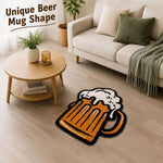 Beer Mug Graphic Wool Rug Plush Decorative Mat For Wall And Room Decor (Mug , 77x63 cm )
