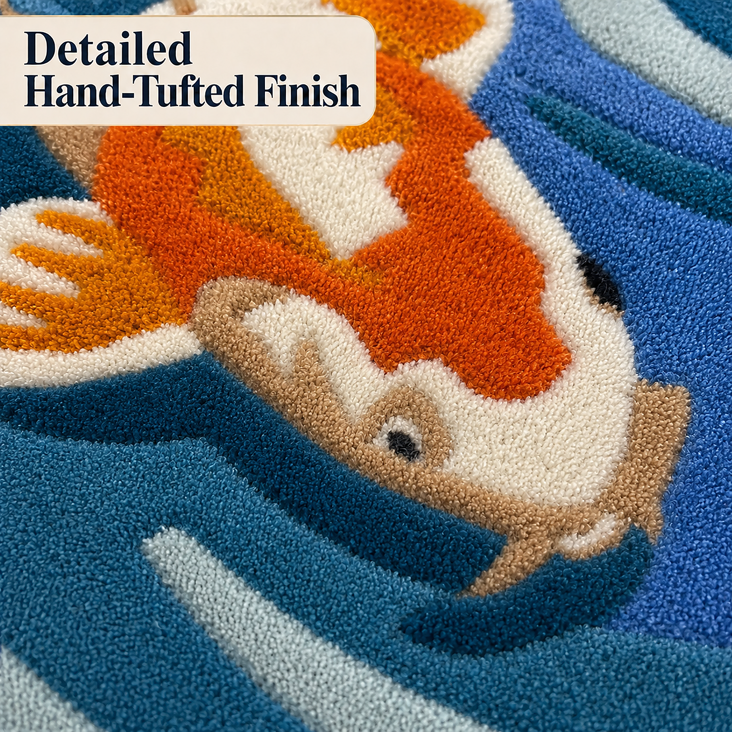 Wool Rug Fish design for Floor And Wall