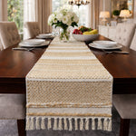 Table Runner with Tassels - Cotton 13.5 x 77 Inch, Rustica