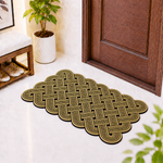Rubber Door Mat Weave Textured ( 45x75 cm Golden )
