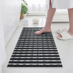 Rubber Shower Mat For Bathroom ( 38x70 Cm Black )