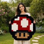 Wool Rug Mushroom Design Floor And Wall Carpet
