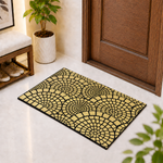 Rubber Door Mat Mosaic Textured ( 45x75 cm Golden )