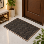Rubber Door Mat Geometric Textured ( 45x75 cm Copper )