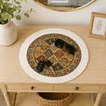 Sapphire Medallion Dining Table Mats ( 36x36cm, Multicolor, Set Of 2 )