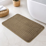 Bahrain Intersect Microfiber Bath Mat (40x58cm Coffee)